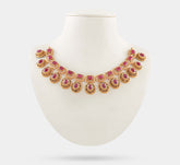Charming stone studded gold necklace